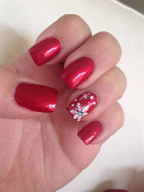 But we've also included some christmas inspo for natural nails, where. Red Christmas nails snowflake | Nails Nails Nails ...