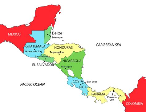 Map Of Spanish Speaking Countries In Central America Wind Map