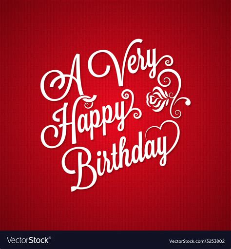 Birthday Vintage Lettering Background Royalty Free Vector