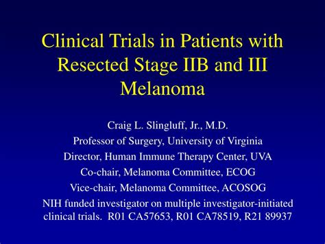 Ppt Clinical Trials In Patients With Resected Stage Iib And Iii