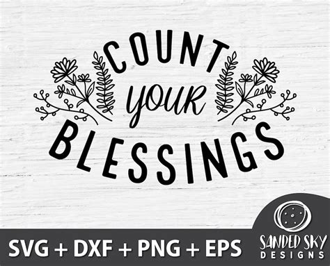 Count Your Blessings Svg Blessings Sign Psalms Svg Christian Wall