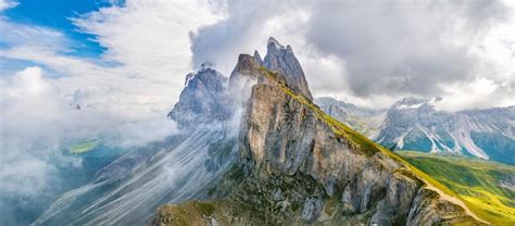 Amazing Landscape Of The Dolomites Alps Location Odle Mountain Range