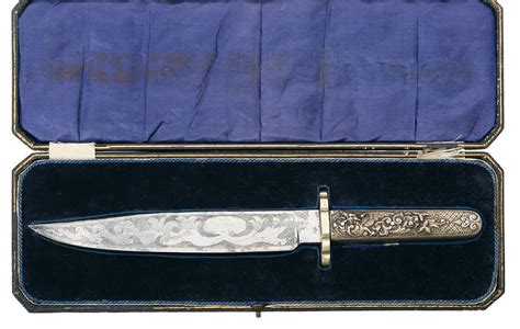 Magnificent Cased Joseph Rodgers And Sons Exhibition Quality Bowie Knife
