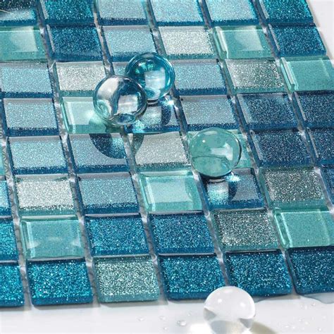 Alternatively, patterned tiles will give an ornate, vintage look. Sea glass tile backsplash ideas bathroom mosaic mirror ...