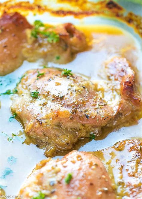 Keto and paleo friendly recipe. Honey Mustard Chicken Thighs - Cooking LSL