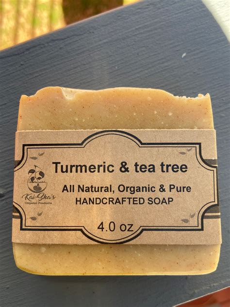 Turmeric Brightening Tea Tree Soap Natural Skin Turmeric Etsy UK