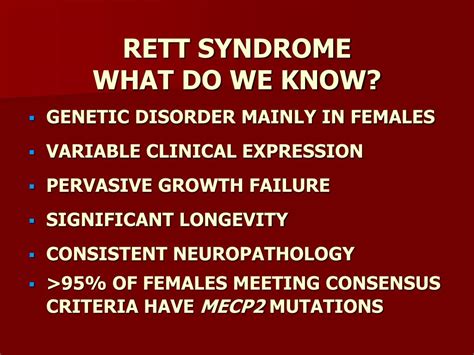 Ppt Rett Syndrome 101 Where We Are Powerpoint Presentation Free Download Id 402320