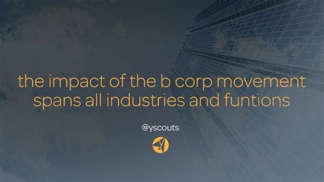 The Impact Of The B Corp Movement Spans All Industries And Functions