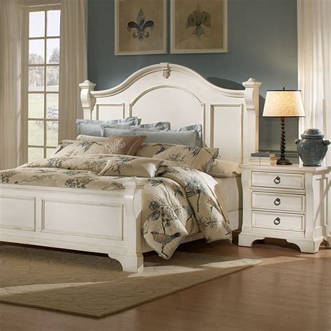 Flat pack easy assembly ready assembled. Heirloom Bedroom Set - Antique White, Posts, Bracket Feet ...