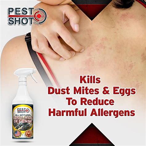 All Natural Dust Mite Spray By Pest Shot Kills House Dust Mites Bed