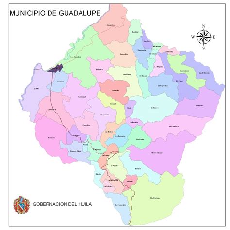 Mapas de Municipios del Huila Con veredas Huila Magnífica