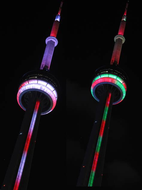 Toronto's cn tower was decked out in support of the montreal canadiens as the team heads to the third round of the nhl playoffs. Festive December Lighting at the CN Tower | Cn tower, Tower, Sea to shining sea