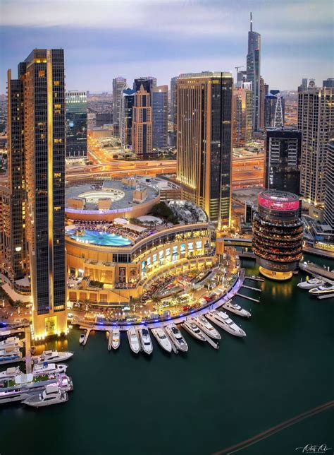 From Dubai Marina Intercontinental Hotel Sunset United Arab Emirates