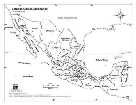 Mapa De México Con Nombres Y División Politica Imágenes Chidas