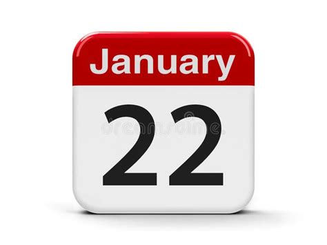 January 22nd Day 22 Of Monthsimple Calendar Icon On White Background