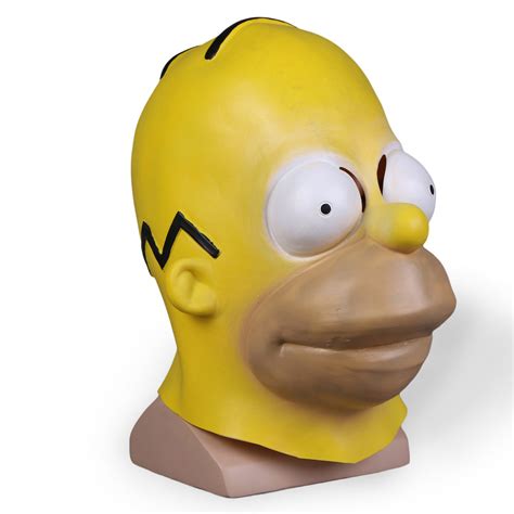 The Homer Simpsons Latex Simpsons Cosplay Mask Halloween Cosplay For