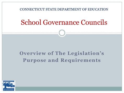 School Governance Councils Overview 92010