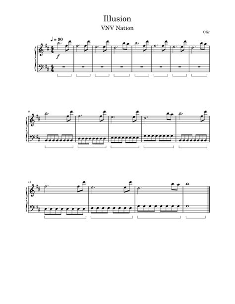 Illusion Vnv Nation Sheet Music For Piano Solo Easy