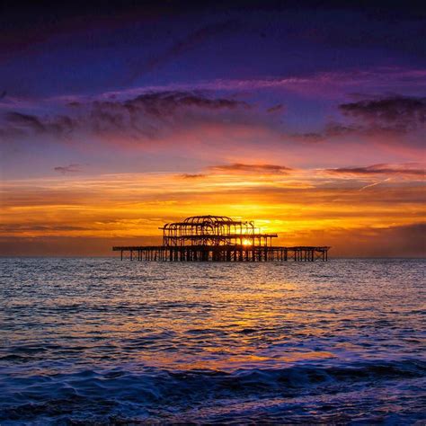 Brighton West Pier On A Beautiful Sunset A Couple Of Week Flickr