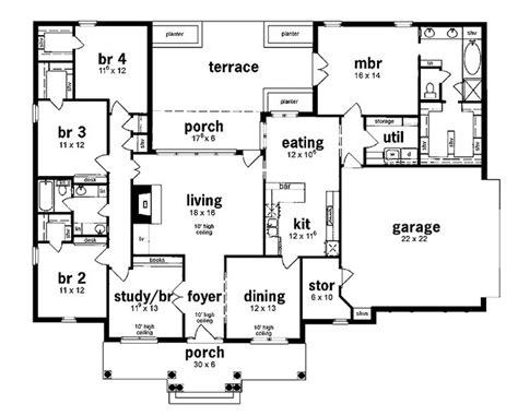 Children will have rooms of their own in a 5 bedroom house plan, as well as space to roam and enjoy family time in the open gathering areas. floor plan 5 bedrooms single story | Five Bedroom European ...