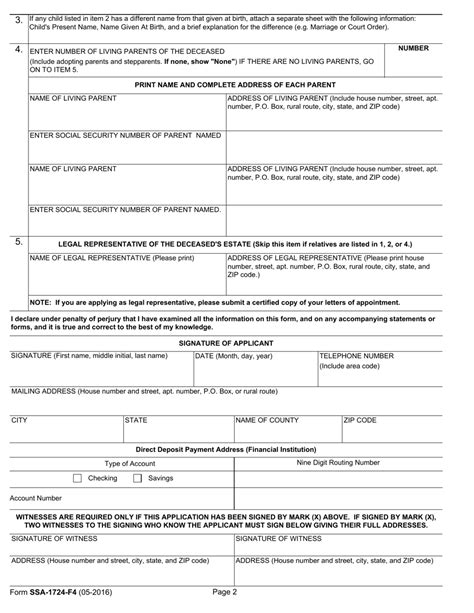 Form Ssa 1724 F4 Fill Out Sign Online And Download Fillable Pdf