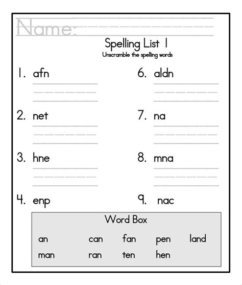Second Grade Spelling Worksheets K5 Learning Worksheets Library