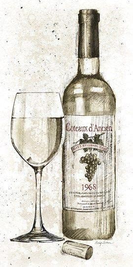 Wine Bottle & glass Art - "Pencil Wine II" by Avery Tillmon at