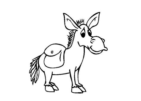 Donkey Head Coloring Page Coloring Pages