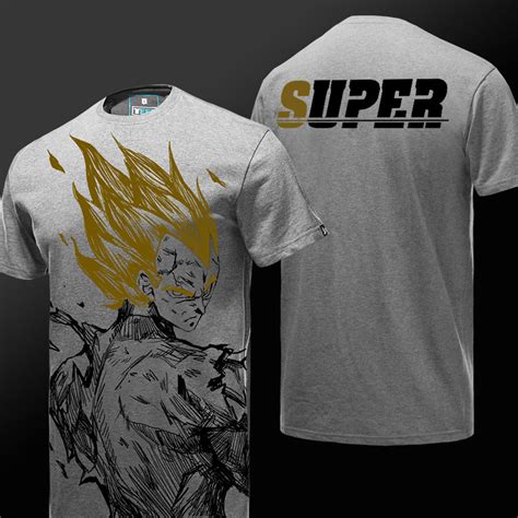 T shirt dragon ball original. Quality Dragon Ball Tee Super Vegeta Son Goku T shirt anime DBZ Dragon Ball Z Gray Tee Shirt 3XL ...