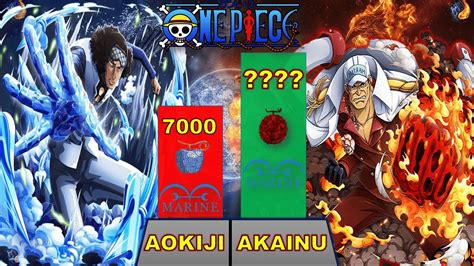 Akainu Vs Aokiji Power Level Youtube