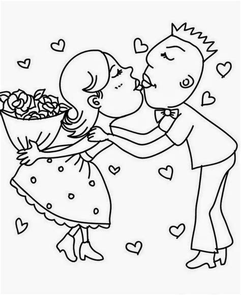 Mickey And Minnie Mouse Kissing Coloring Pages