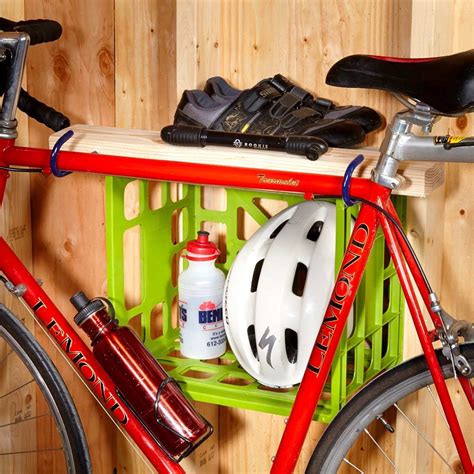 Storage Hack for Bike Gear | Bike storage design, Bike storage garage, Bike storage