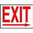 Exit Right Arrow Emergency OSHA / ANSI LABEL DECAL STICKER  EBay
