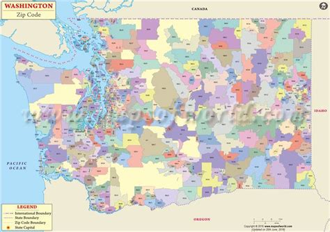 Washington Zip Codes Map List Counties And Cities