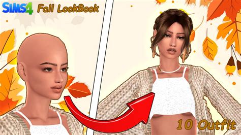 10 Outfit Fall Lookbook Sims 4 Cas Cc Folder And Sim Download Youtube