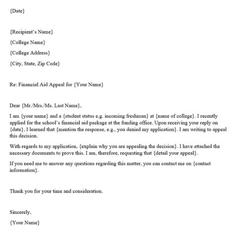 How To Write Financial Aid Appeal Letter ~ Allsop Author