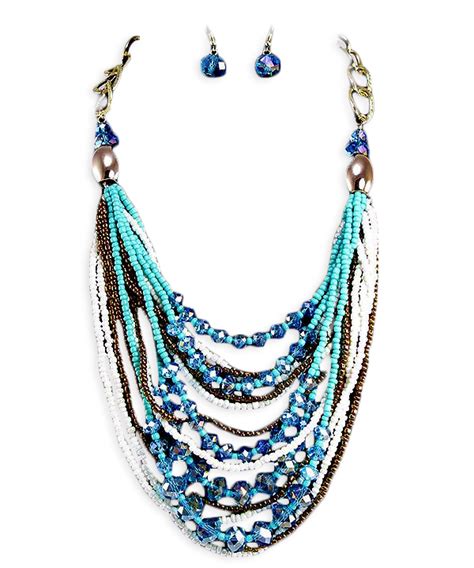 statement necklace laci bead necklace set oz bling