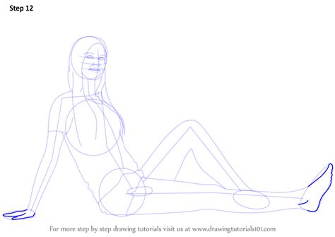 Step By Step How To Draw A Pretty Girl Sitting