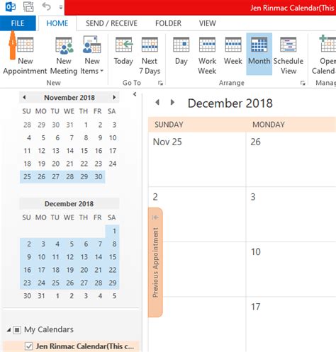How To Print A Wholefull Year Of Calendar In Outlook Rinmac