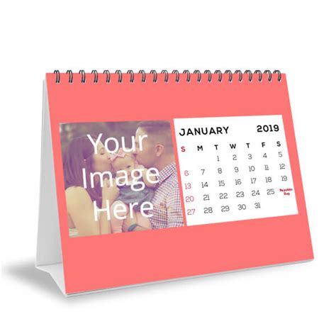 Buy Anniversary Customized Photo Desk Calendar Landscape Online In