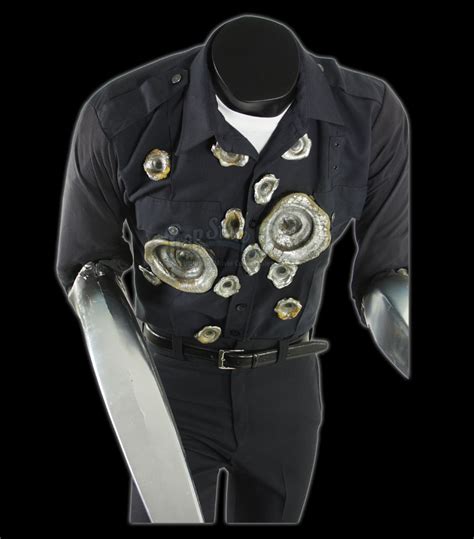 They fight in a factor and can use surrounding objects or weapons on the other if they wish. T1000 Costume - Prop Store - Ultimate Movie Collectables