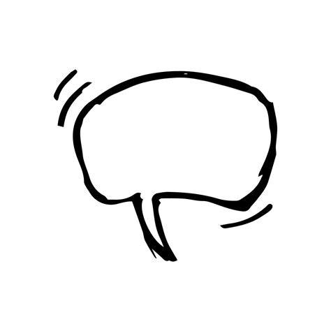 Sketch Speech Bubble Hand Drawn Blank Speech Bubble Dialog Empty
