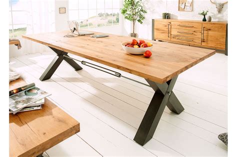 Table Séjour / salle à manger look industriel 200 cm pour salle à manger