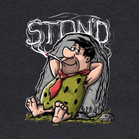 Flintstoned Fred Flintstone Stoned Crewneck Sweatshirt Teepublic