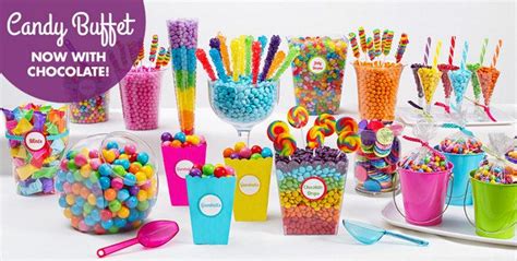 Rainbow Candy Buffet Supplies Rainbow Candy And Containers Party City