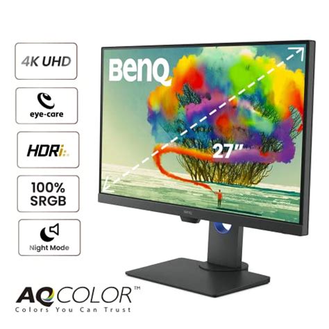 Benq Pd U Inch K Uhd Ips Factory Calibrated Computer Monitor For