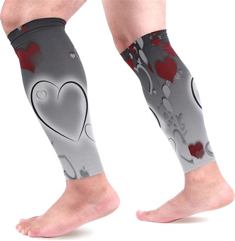 calf compression sleeves women special valentine s day grey footless calf compression socks for