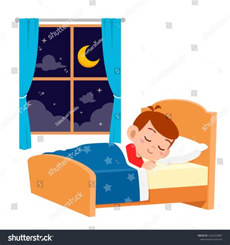 Boy Sleeping In Bed Vector Images Stock Photos Vectors