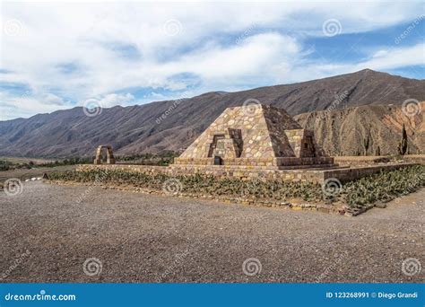 Pyramid Monument To The Archaeologists At Pucara De Tilcara Old Pre