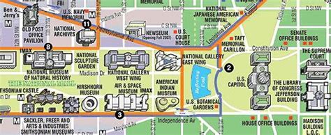 Map Of Dc Museums And Monuments Map Of Washington Dc Museums And